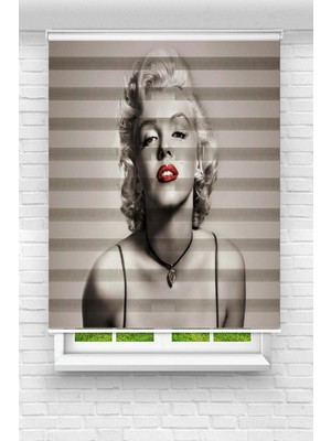 Akel Collection Genç Odası - Marilyn Monroe Baskılı Zebra Perde