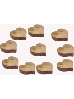 Cici Kalp Kağıt Kalıp Pasta Kek Kalıbı 10 Adet