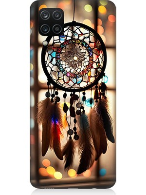 Teknomeg Samsung Galaxy A12 Uyumlu Düş Kapanı Dreamcatcher Desenli Silikon Kılıf