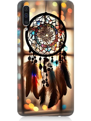 Teknomeg Samsung Galaxy A50 Uyumlu Düş Kapanı Dreamcatcher Desenli Silikon Kılıf