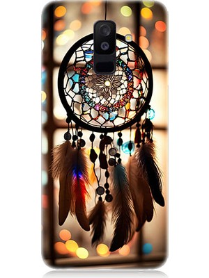 Teknomeg Samsung Galaxy A6 Plus Uyumlu Düş Kapanı Dreamcatcher Desenli Silikon Kılıf