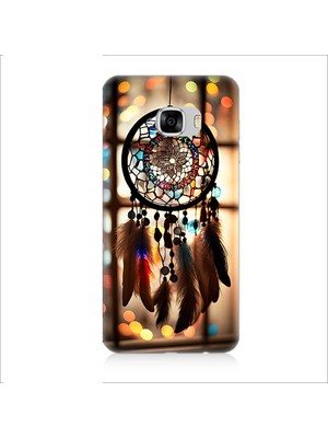 Teknomeg Samsung Galaxy C5 Uyumlu Düş Kapanı Dreamcatcher Desenli Silikon Kılıf