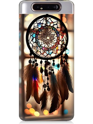 Teknomeg Samsung Galaxy A80 Uyumlu Düş Kapanı Dreamcatcher Desenli Silikon Kılıf