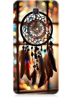 Teknomeg Samsung Galaxy J7 Prime Uyumlu Düş Kapanı Dreamcatcher Desenli Silikon Kılıf