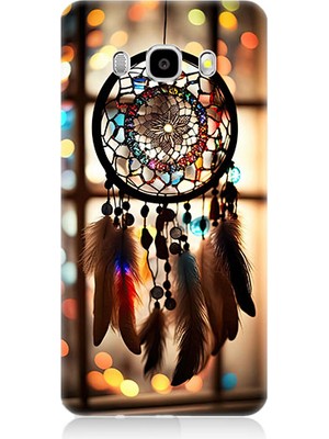 Teknomeg Samsung Galaxy J7 2016 Uyumlu Düş Kapanı Dreamcatcher Desenli Silikon Kılıf