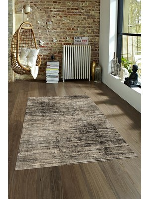 Napoli Home Dijital Baskılı Kaymaz Taban Yıkanabilir Sade Yolluk Mutfak Salon Halısı, N-Sade-37-Bej,