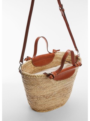 Mango Raffia Tote Çanta