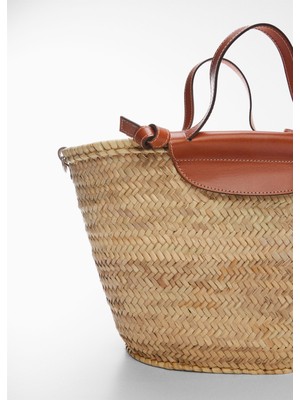 Mango Raffia Tote Çanta