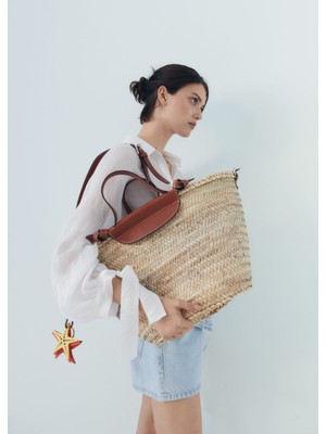 Mango Raffia Tote Çanta