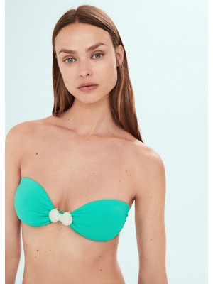 Mango Kabuklu Bandeau Bikini Üstü