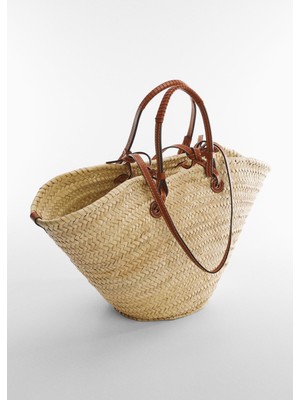 Mango Raffia Tote Çanta