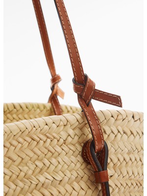 Mango Raffia Tote Çanta