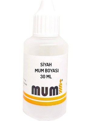 Mumi Sıvı Mum Boyası Siyah 30 ml