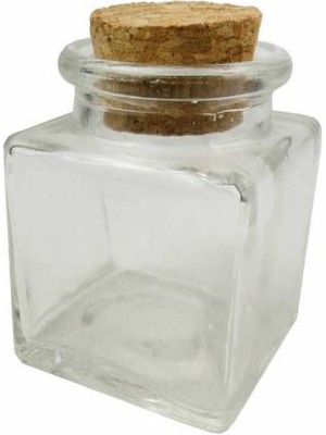 Olio Cam Şişe Kavanoz Mantar Tıpalı Kare 50 ml 240 Adet