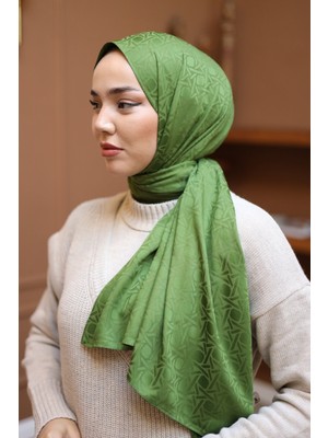 Silk Home Marka Jakarlı Deluxe Şal - Çimen Yeşili