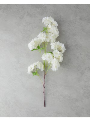 English Home Cherry Branch Tek Dal Yapay Çiçek Beyaz