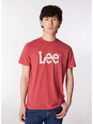 Lee Bisiklet Yaka Bordo Erkek T-Shirt LM58205473B89 Bisiklet Yaka T-Shirt