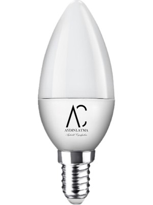AC Aydınlatma 5W Mum LED Ampul 3200K Sarı Işık - E14 Duy
