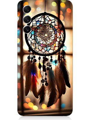 Teknomeg Samsung Galaxy S21 Fe Uyumlu Düş Kapanı Dreamcatcher Desenli Silikon Kılıf
