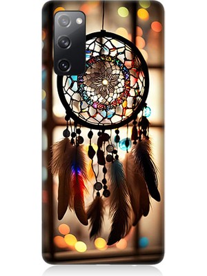 Teknomeg Samsung Galaxy S20 Fe Uyumlu Düş Kapanı Dreamcatcher Desenli Silikon Kılıf
