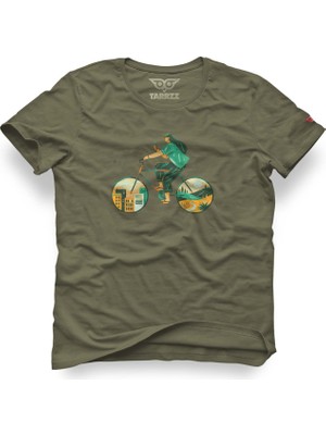 Tarrzzcom Bisikletli Kadın Tasarım Tişört