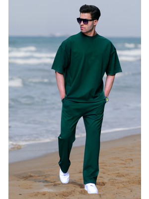 Yakamel Erkek Kısa Kollu Bol Kesim Pijama Takımı