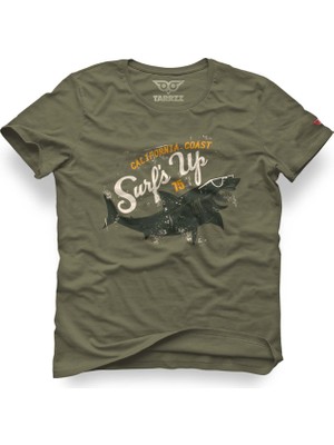 Tarrzzcom California Sahili Köpekbalığı Tasarım Tişört