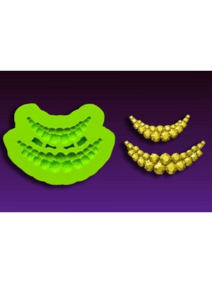 Mutfak Kolye Silikon Kalıp Sabun Kokulu Taş Mum Epoksi Kalıbı 2 Delikli