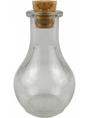 Partici Cam Şişe Mantar Tıpalı Armut 50 ml