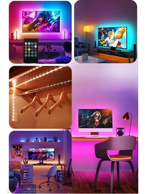 Neeko Sese Duyarlı Tv Arkası Rgb Şerit LED Kumandalı