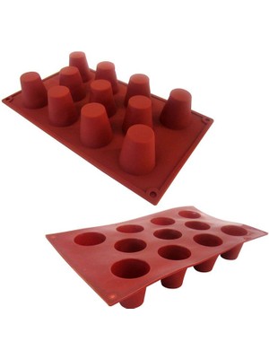 Mas Mutfak Silikon Kesik Koni Muffin Kek Kalıbı  11LI