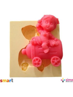 Simo Silikon Bebekli Biberon Sabun ve Kokulu Taş Kalıbı