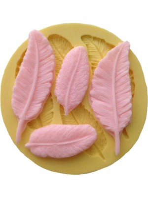 Simo Yaprak Silikon Kalıp Sabun Kokulu Taş Mum Epoksi Kalıbı 4 Delikli