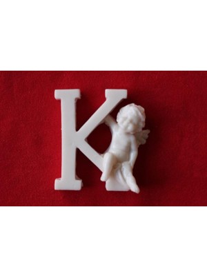 Simo Silikon Melekli K Harfi Sabun ve Kokulu Taş Kalıbı