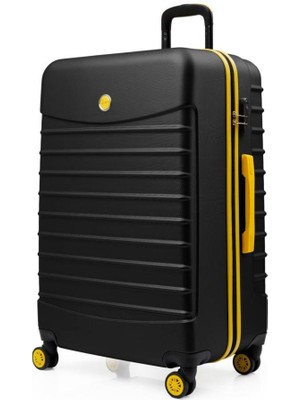 Büyük Boy Valiz 4x2 Teker Siyah 1168