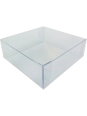 Şeffaf Asetat Kutu 9X9X3 cm 10 Adet