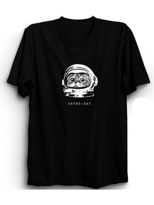 The Fame Astro-Cat, Kedi, Astronot, Nasa, Astronaut Baskılı %100 Pamuk Tişört