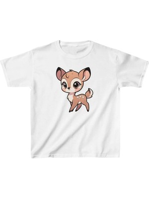 Tarz Yeri Unisex Çocuk Baskılı T-Shirt - Beyaz