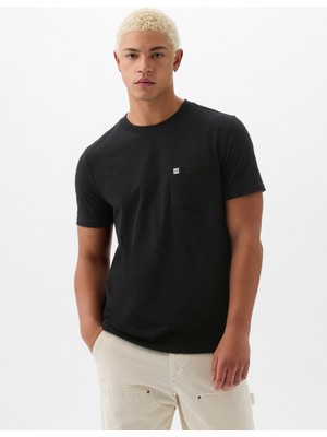 Gap Erkek Siyah Mini Gap Logo Cepli T-Shirt