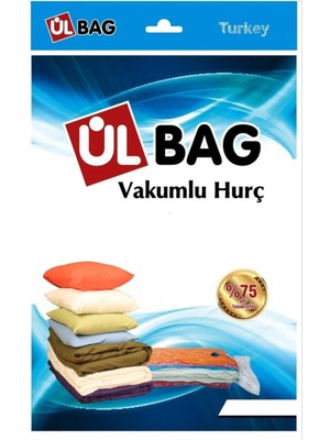 Ülbag %100 Plastik 1 Adet En Büyük Boy 100 cm x 130 cm Yorgan ve Döşek Için  Vakumlu Hurç Plastik 100 x 1