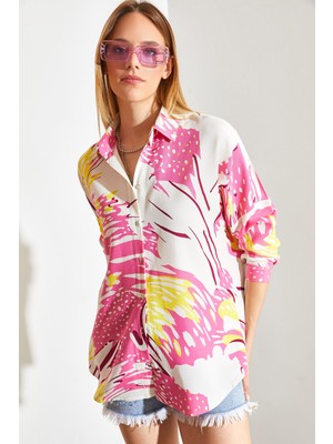 Shade Multi Desenli Salas Keten Gömlek