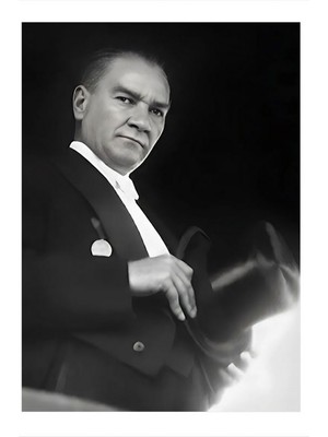 Tablomega Mustafa Kemal Atatürk Tasarım Mdf Tablo 35CM X50CM