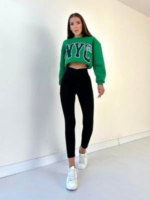 Seda Fidan Butik Nyc Üç Iplik Sweat Yeşil