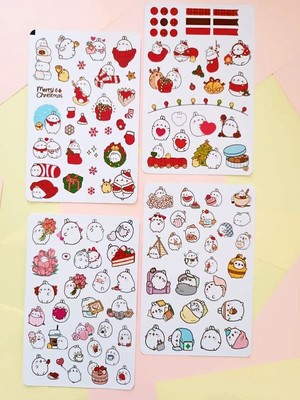 EyER Shoping Molang Tavşan Kawaii Sticker Seti