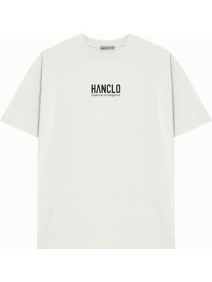 Hanclo Ünisex Hanclo Baskılı Avrupa Kalıp/oversize Fit Kesim Bisiklet Yaka Kısa Kollu T-Shirt