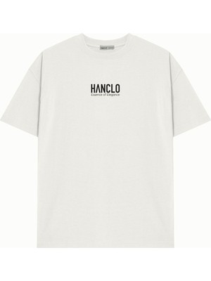 Hanclo Ünisex Hanclo Baskılı Avrupa Kalıp/oversize Fit Kesim Bisiklet Yaka Kısa Kollu T-Shirt