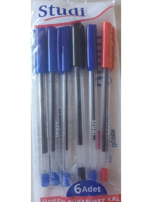 Studi Tükenmez Kalem 1.00 mm Siyah x 6