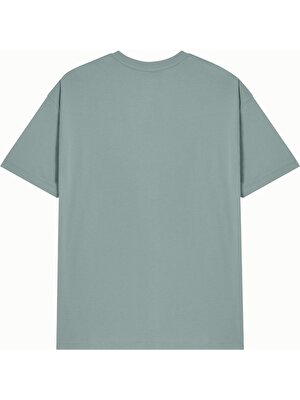 Hanclo Ünisex Hanclo Baskılı Avrupa Kalıp/oversize Fit Kesim Bisiklet Yaka Kısa Kollu T-Shirt