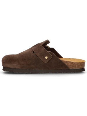 Frau Kadın Terlik 17B5 Frau Suede-S T.moro (Dark Brown)