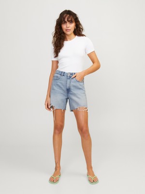 Jack & Jones Kadin Yüksel Belli Denim Sort - Aura